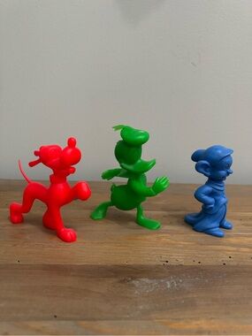 Set of 3 (1971) Disney molded character figurines by Louis Marx & Co.